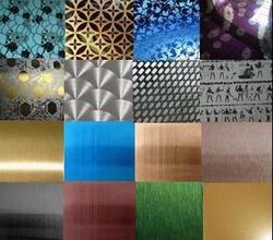 Stainless Steel Designer, Embossed, Etched, Colored sheets